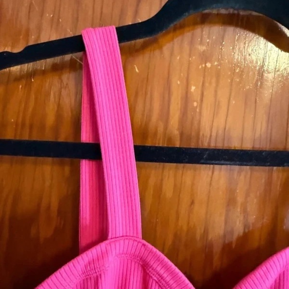 Hot Pink Button-Front Women's Sundress - Picture 4 of 5